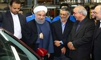 بازدید رئیس جمهوری از خط تولید خودروهای دناپِلاس و پژو۲۰۰۸